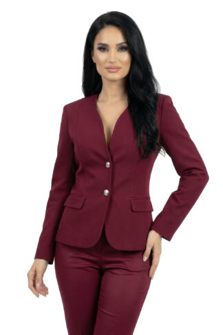 Сако “Бордо Елеганс” – дамско бордо сако с две копчета арт.1488