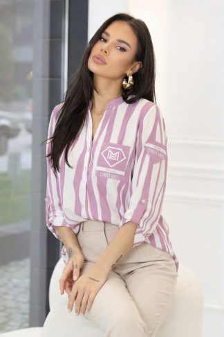 Риза “Pink Urban Waves” – вълнообразен принт в пепел от рози арт.1460