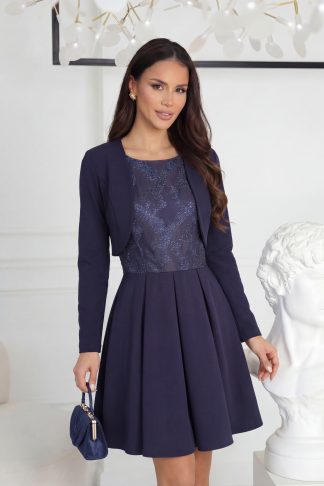 Болеро “Midnight Wave” – тъмносиньо болеро с релефна текстура арт.1509