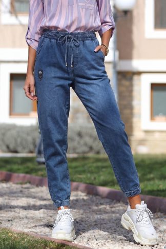 Дънки “JAXX Jogger Denim” – еластични джогър дънки с връзки арт.8021