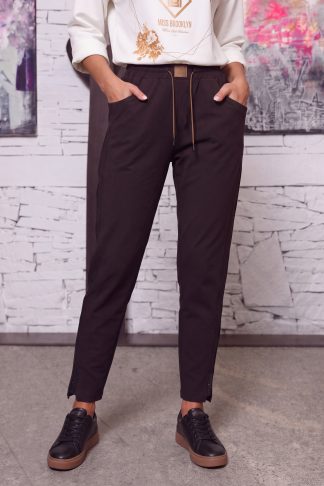 Панталон “Victoria Garden Urban Jogger” – кафяви спортно‑елегантни панталони арт.8040
