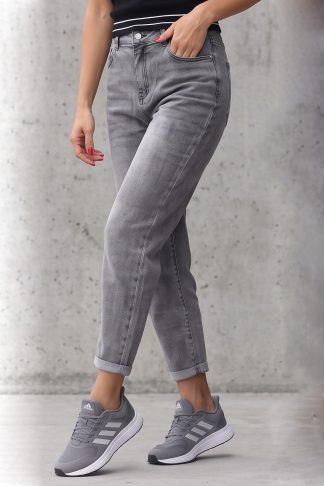 Дънки “Grey Mom Fit Comfort” – сиви Mom Fit дънки арт.8041